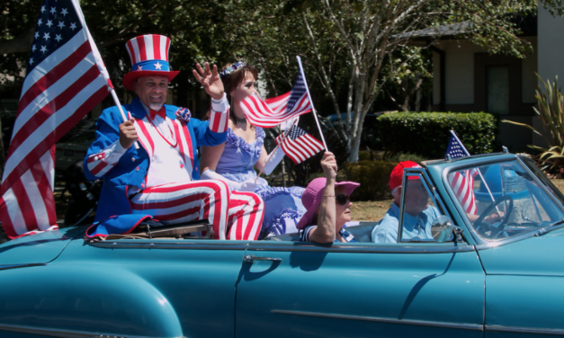 Rose, White & Blue Parade